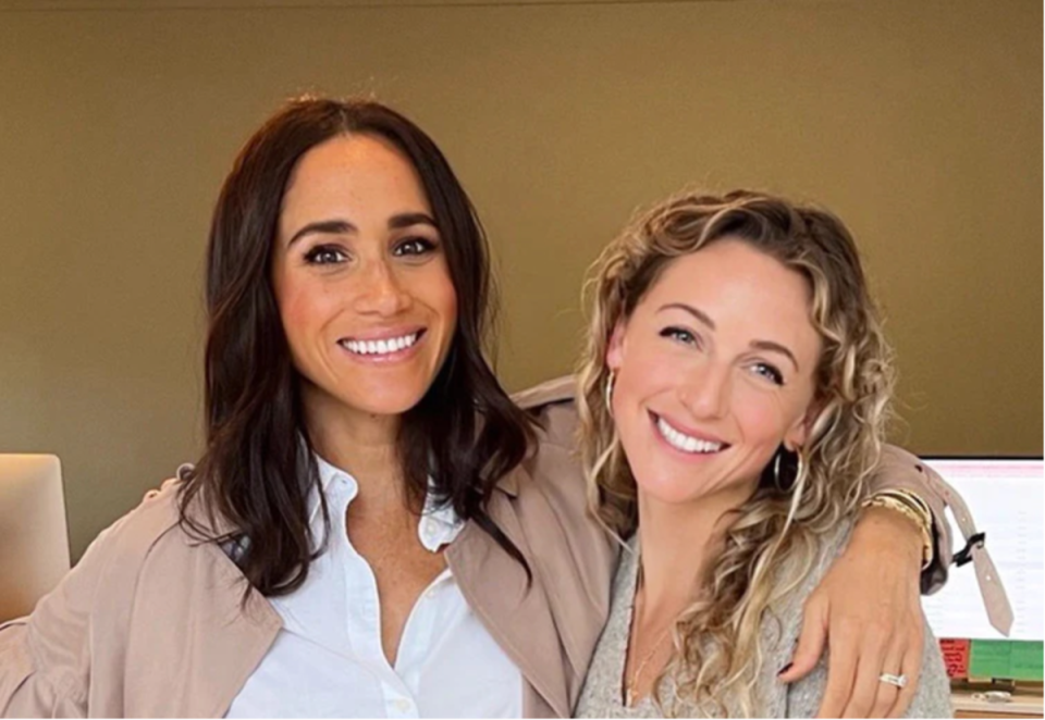 The Duchess of Sussex pictured with Clevr founder Hannah Mendoza (clevrblends.com)