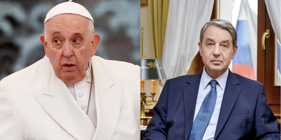 Pope Francis and Russian Ambassador to the Vatican Oleksandr Avdeev
