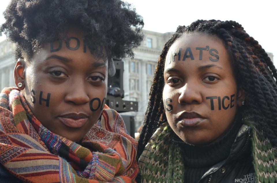 Protesters march toward the U.S. Capitol on Dec. 13, 2014.