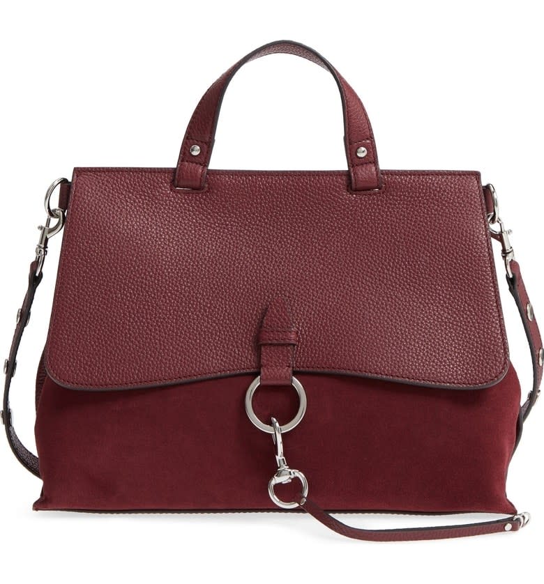 Rebecca Minkoff Medium Keith Suede & Leather Satchel, $295 $196.90, Nordstrom