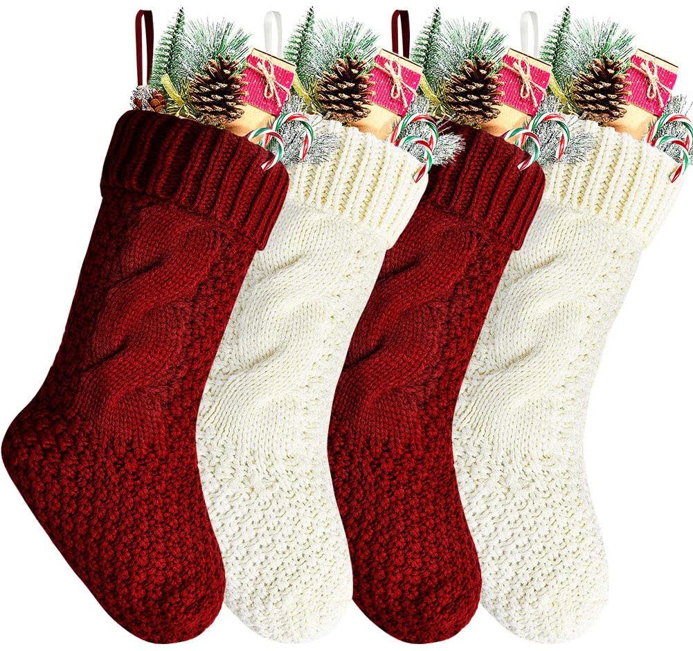 knit Christmas stockings, Christmas stockings