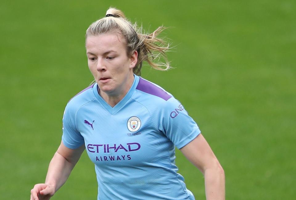 Manchester City's Lauren Hemp scored what proved to be the winner against Arsenal in Cushing's last game in charge   Action Images via Reuters/Molly Darlington