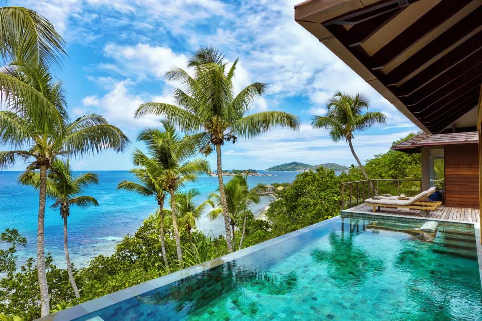 <p><a rel="nofollow noopener" href="https://www.mrandmrssmith.com/luxury-hotels/six-senses-zil-pasyon" target="_blank" data-ylk="slk:BOOK NOW;elm:context_link;itc:0;sec:content-canvas" class="link ">BOOK NOW</a> <em>Six Senses Zil Payson</em></p><p>"I'm a die-hard beach person, so it should come as no surprise that visiting the Seychelles has been on my bucket list for years. I'll be heading there in October and staying at <a rel="nofollow noopener" href="https://www.sixsenses.com/resorts/zilpasyon/destination" target="_blank" data-ylk="slk:Six Senses;elm:context_link;itc:0;sec:content-canvas" class="link ">Six Senses</a>, which I've heard the most amazing things about. It's on a private island surrounded by pristine beaches, and the villas look divine. After 36+ hours of travel, I imagine that checking in will be an otherworldly experience." <em>-Lindsay Silberman, Deputy Digital Editor </em></p>