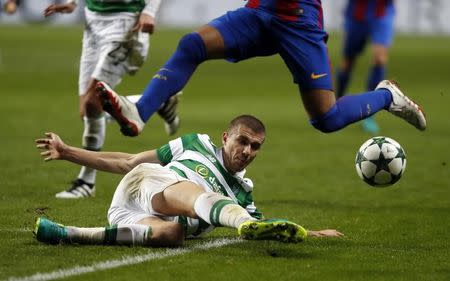 Britain Football Soccer - Celtic v FC Barcelona - UEFA Champions League Group Stage - Group C - Celtic Park, Glasgow, Scotland - 23/11/16 Celtic's Jozo Simunovic in action Reuters / Russell Cheyne Livepic