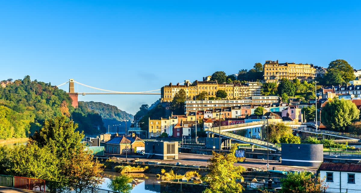 A view of part of Clifton Village, with the Suspension Bridge in the background (Getty Images/iStockphoto)