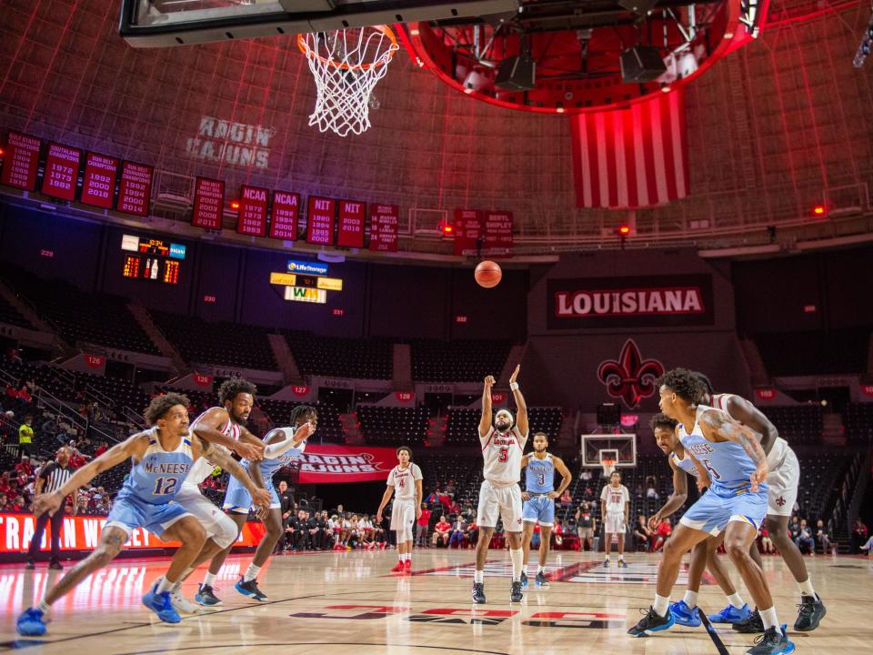 UL's game Saturday night vs. Little Rock was canceled due to COVID-19 issues.