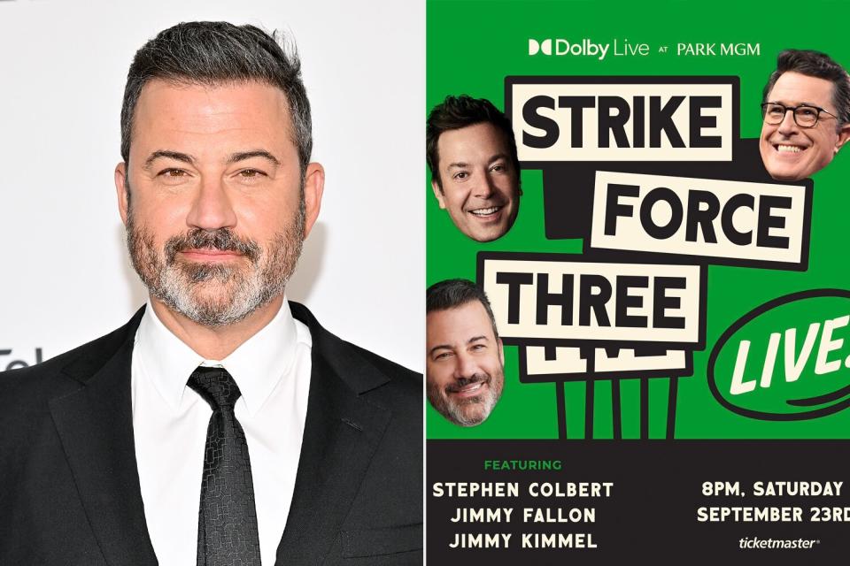 Jimmy Kimmel and a 'Strike Force Three' promo image