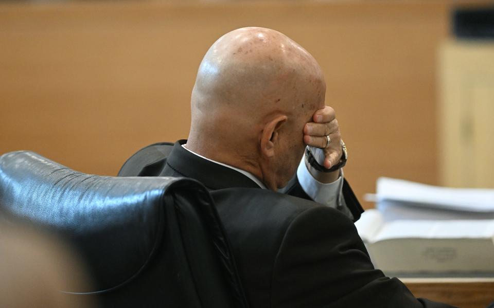 Ashley Benefield’s defense attorney Neil Taylor on the fifth day of her trial for the second-degree murder of her husband, Doug Benefield, in 2020 at the Manatee County Judicial Center, July 29, 2024.