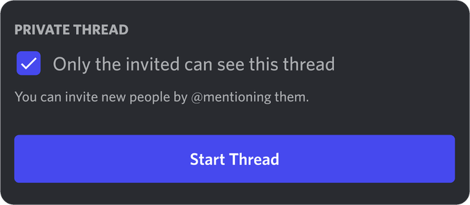 Discord private thread