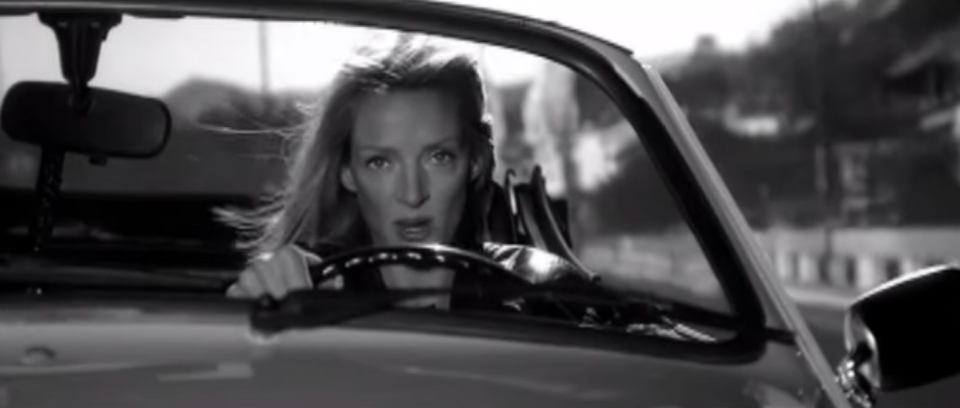 Uma Thurman, here in Kill Bill Vol. 2, has released footage of her car crash on the set of the first Kill Bill movie in 2002 and blamed the film's producers, including Weinstein. Source: Miramax