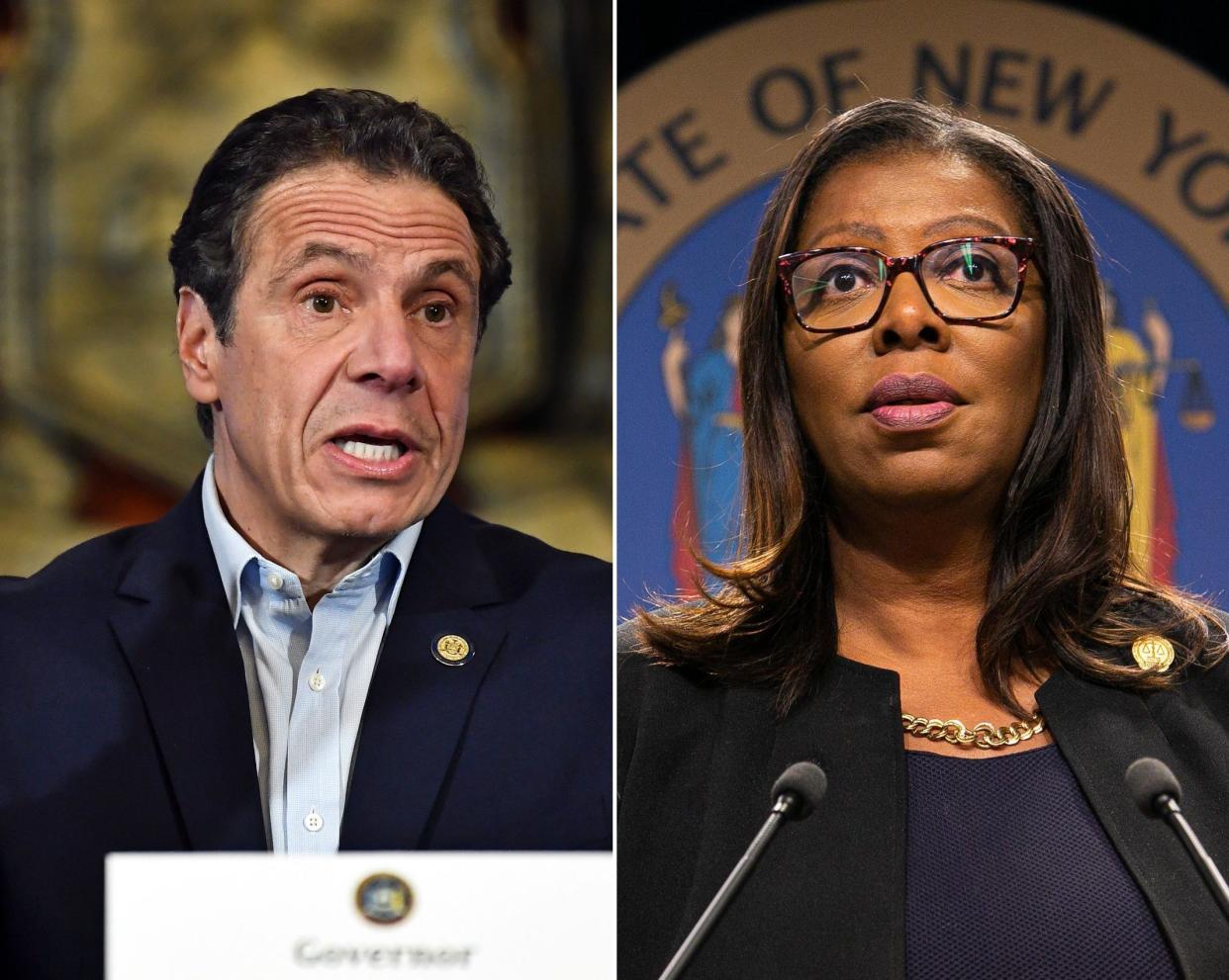 Governor Andrew Cuomo and New York Attorney General Letitia James.