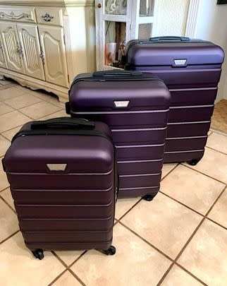 A three-piece luggage set