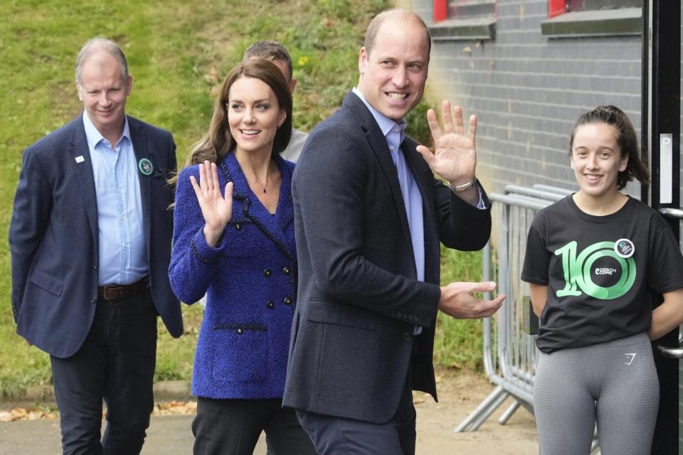 Kate, Princess of Wales, and Prince William, Prince of Wales, arrive to the Copper Box Arena