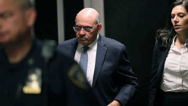 PHOTO: Former CFO Allen Weisselberg leaves the courtroom for a lunch recess during a trial at the New York Supreme Court, Nov. 17, 2022, in New York. (Michael M. Santiago/Getty Images)