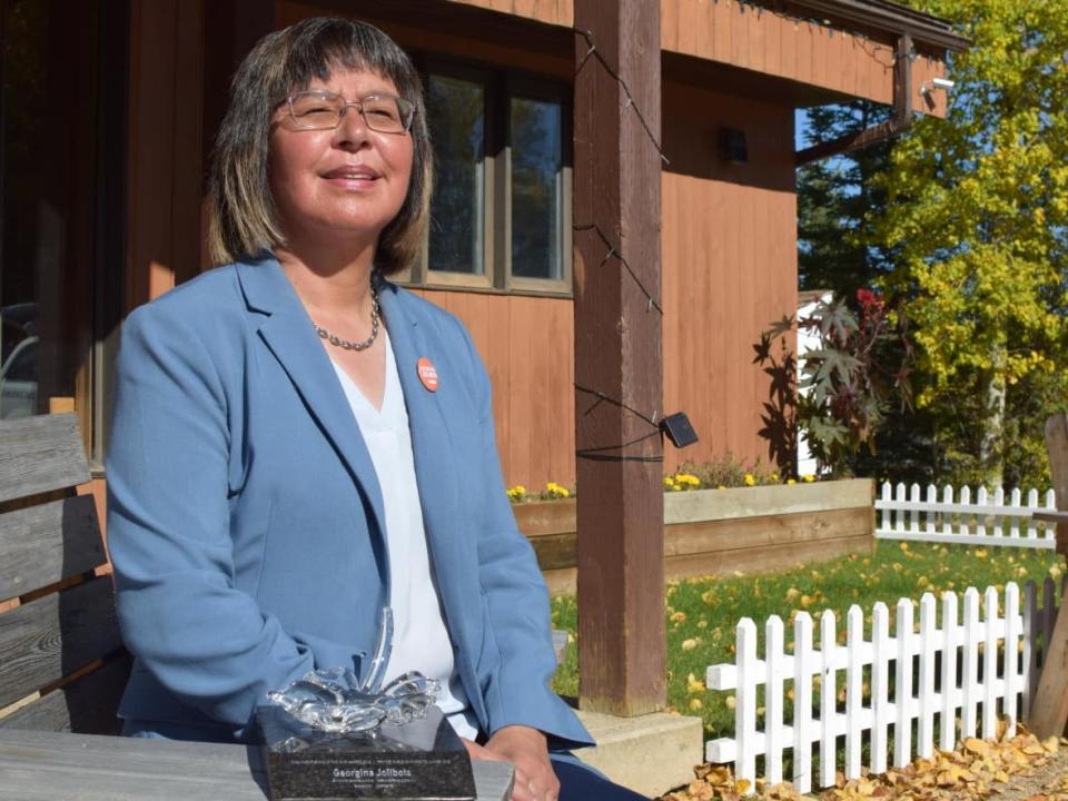 Former NDP MP Georgina Jolibois is in her fifth term as mayor of La Loche. (Alicia Bridges/CBC News - image credit)
