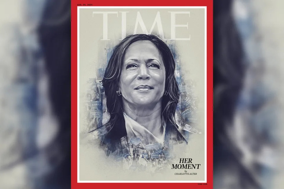 Kamala Harris appears on the next issue of TIME magazine as part of a story titled ‘The Reintroduction of Kamala Harris’ (Time Magazine)