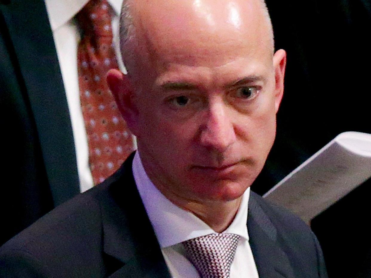 jeff bezos amazon sad sombre