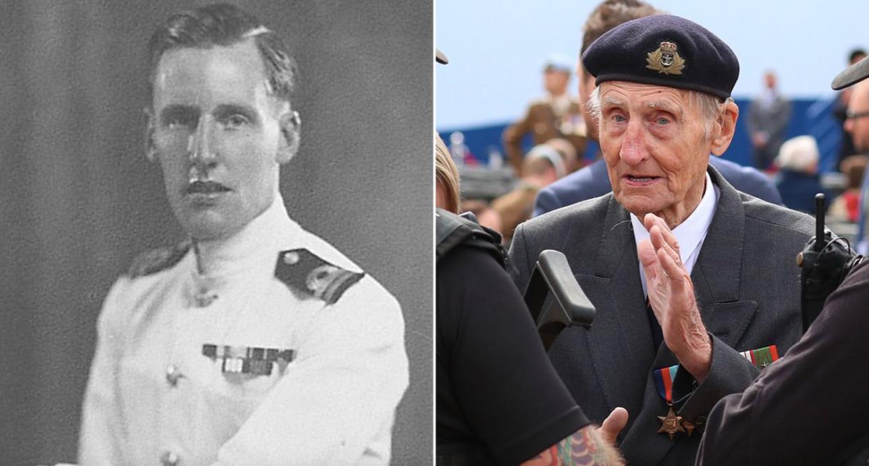 D-Day veteran Jim Booth attended the D-Day anniversary in Portsmouth, nearly two years after he was nearly killed by an intruder (SWNS/PA)