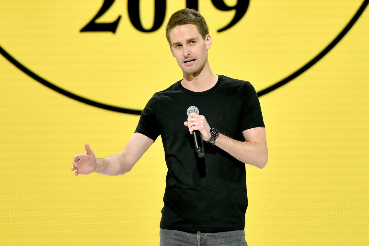 Evan Spiegel at the Snap Partner Summit in 2019.