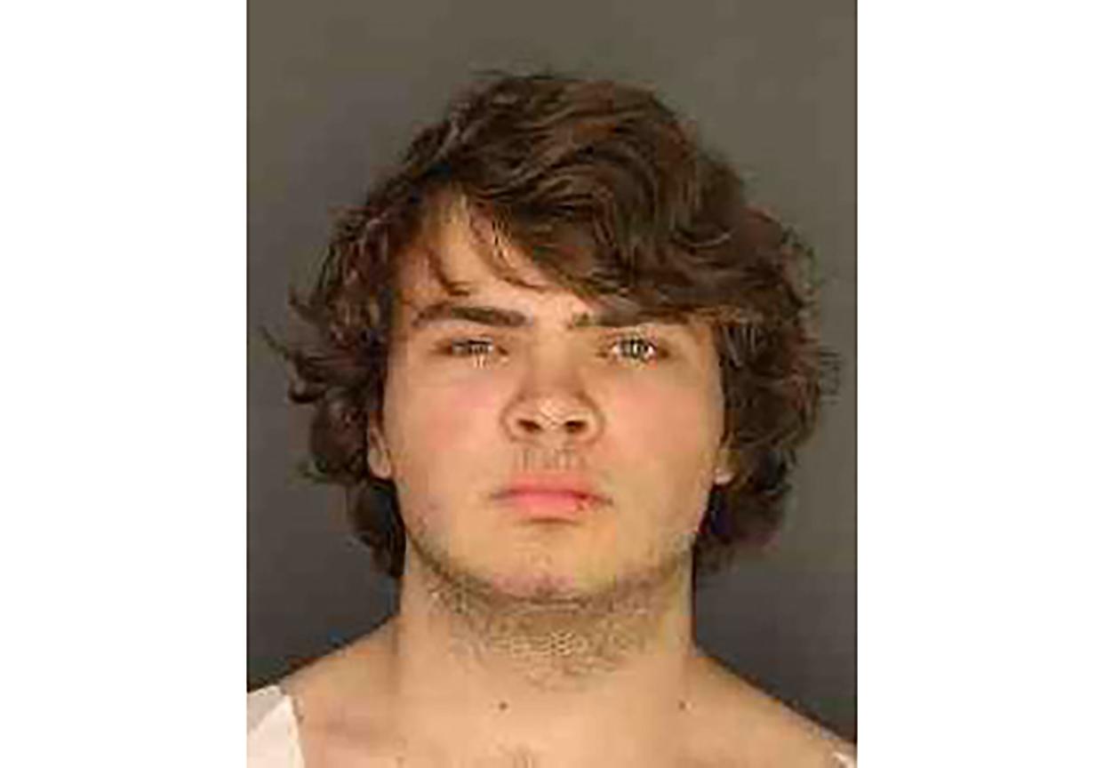 This image provided by the Erie County District Attorney's Office shows Payton Gendron. Authorities say the white 18-year-old who killed 10 people at a Buffalo supermarket during a rampage that targeted Black people had previously made a threat at his high school.