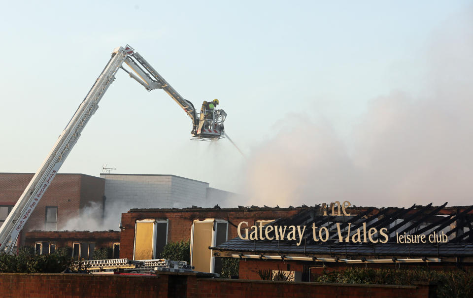 Emergency services get the fire under control (Picture: PA)