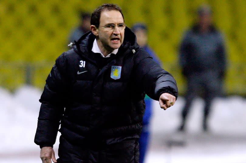 Martin O'Neill during Aston Villa's UEFA Cup second leg tie away to CSKA Moscow in 2009