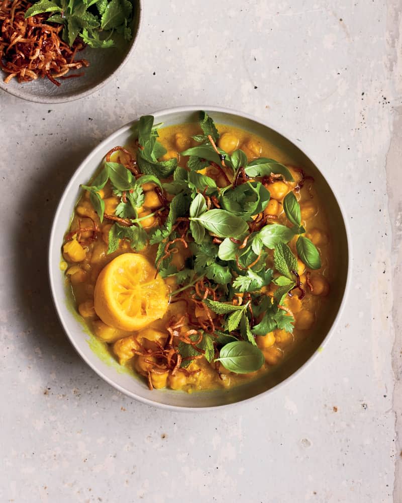 Lemon, Chickpea and Green Herb Stew