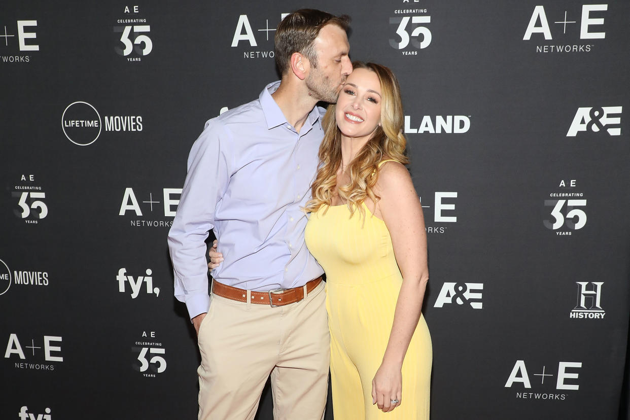 NEW YORK, NY - MARCH 27:  Doug Hehner and Jamie Otis attend the 2019 A+E Upfront at Jazz at Lincoln Center on March 27, 2019 in New York City.  (Photo by Taylor Hill/Getty Images)