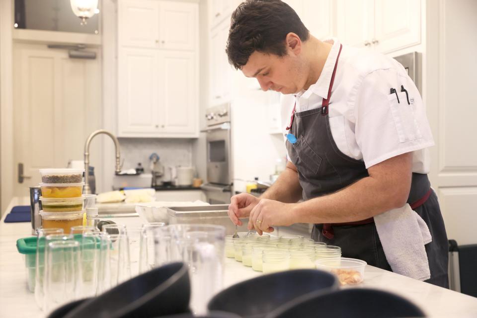 Chef Joshua Mutchnick hosts a JEM Dining Supper Club Pop-Up at the James Lee House on Wednesday, April 27, 2022. 