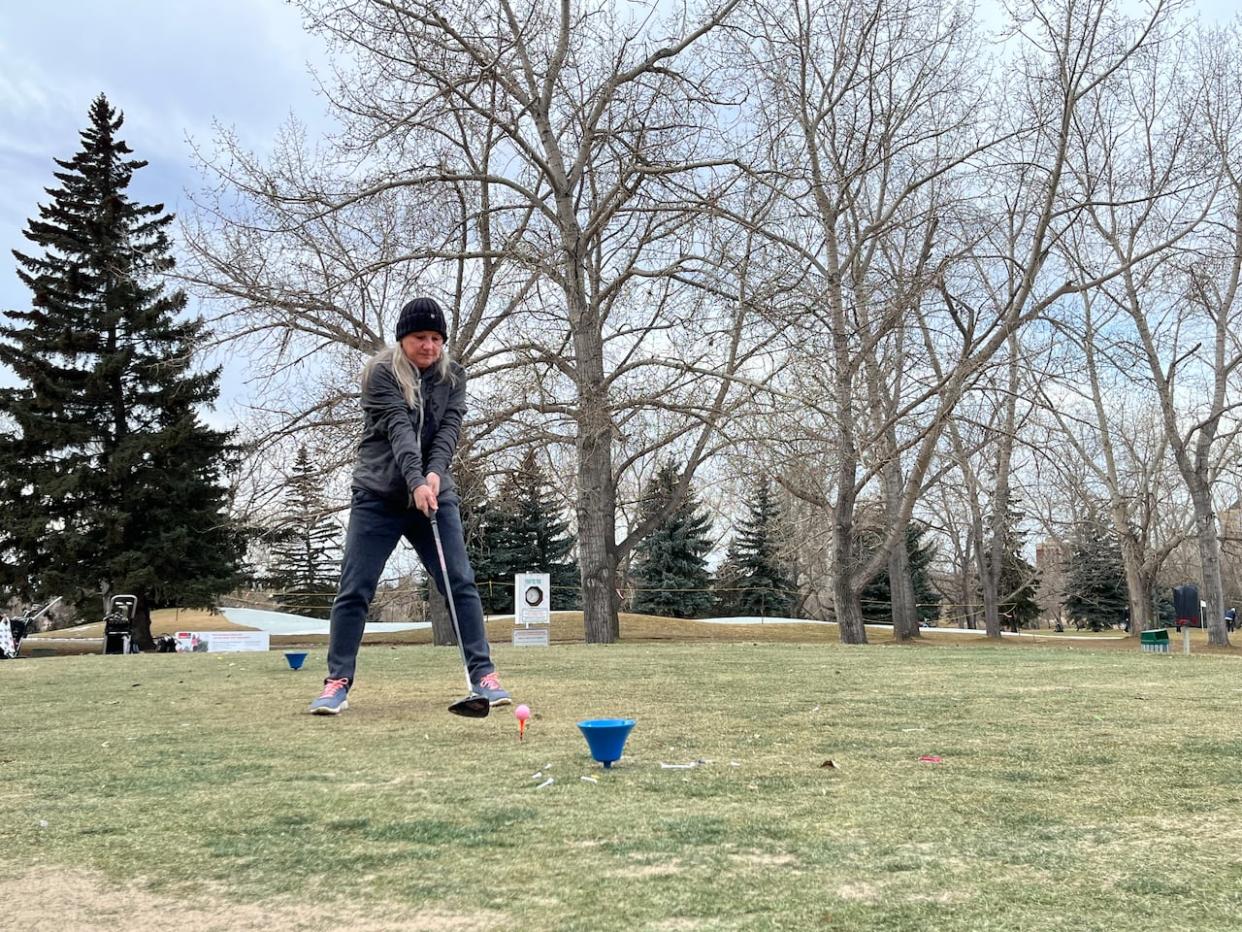 With a high of 16 C forecast for Calgary on Dec. 5, the city opened two public golf courses.  (Helen Pike/CBC - image credit)