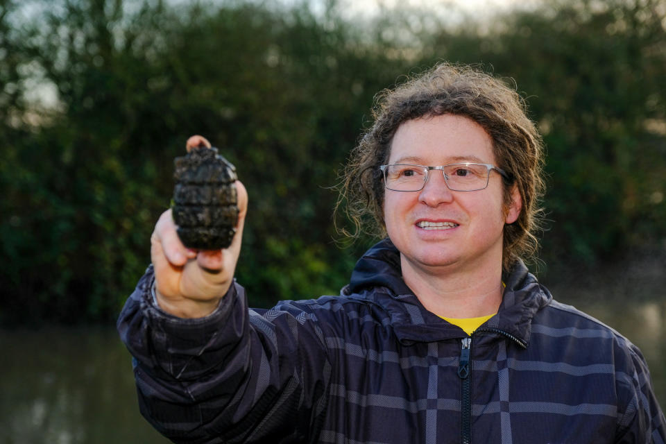 Che Williams during his visit the River Tame near Sutton Coldfield