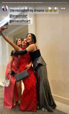 <p>Janel Parrish/Instagram</p> Janel Parrish, Lana Condor and Anna Cathcart have a 'To All the Boys I've Loved Before' reunion at the 21st annual Unforgettable Gala in Beverly Hills