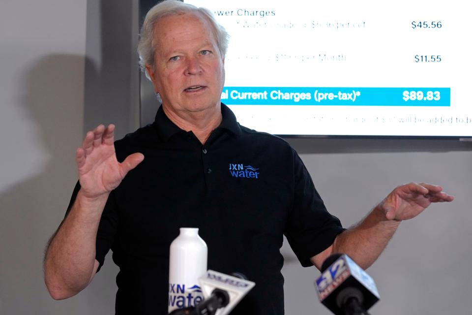 Ted Henifin, seen here in this Nov. 17, 2023 file photo, spoke about improvements to the water system during a "One Year Later" virtual press conference JXN Water held on Wednesday, Nov. 29.