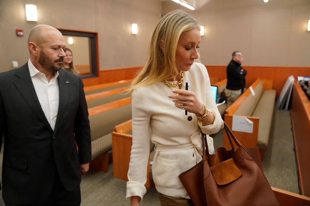 Gwyneth Paltrow enters the courtroom (POOL/AFP via Getty Images)