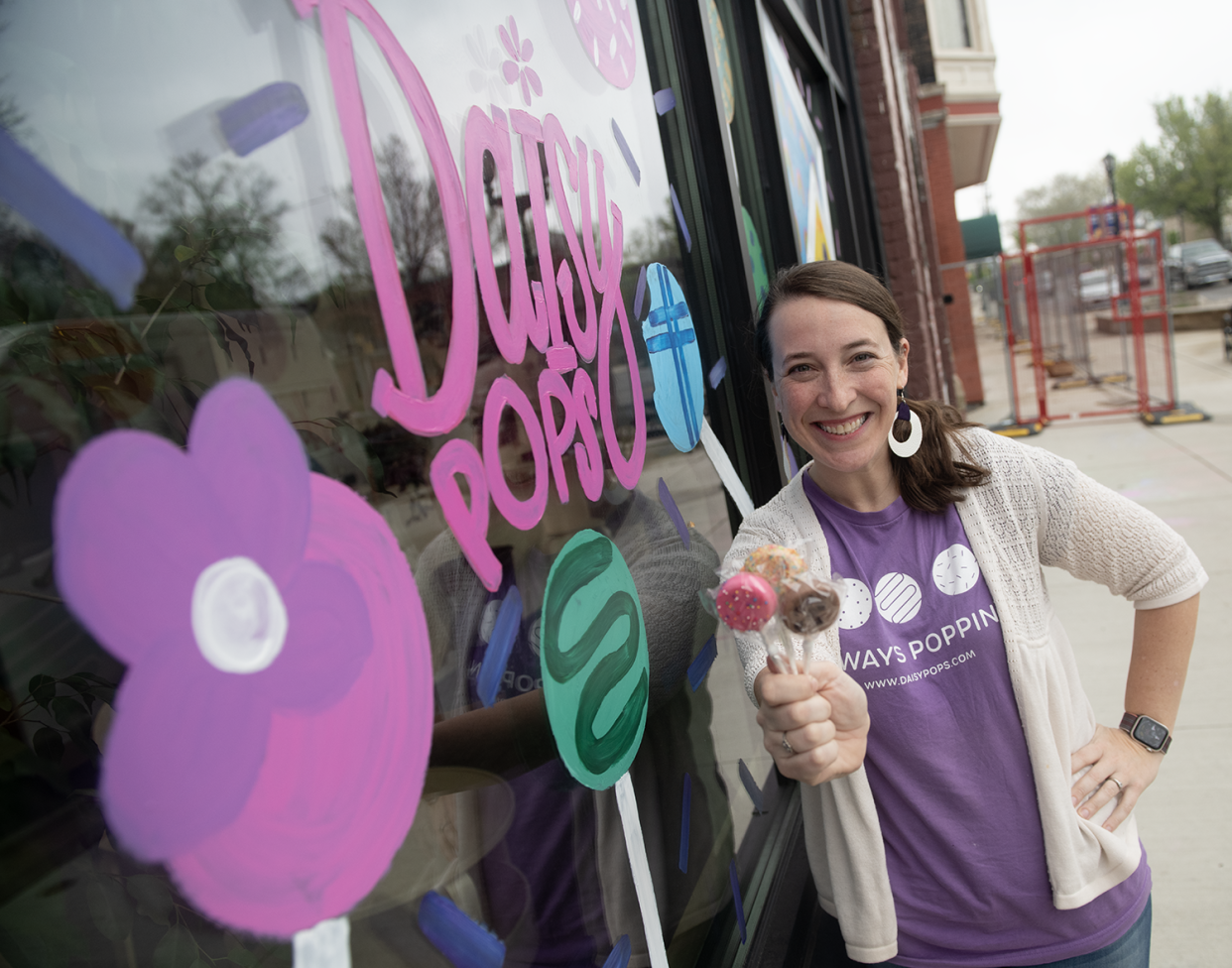 Daisy Pops owner Amy Mucha has opened a store front in downtown Kent after running the cake pop business for five years out of her Kent home.