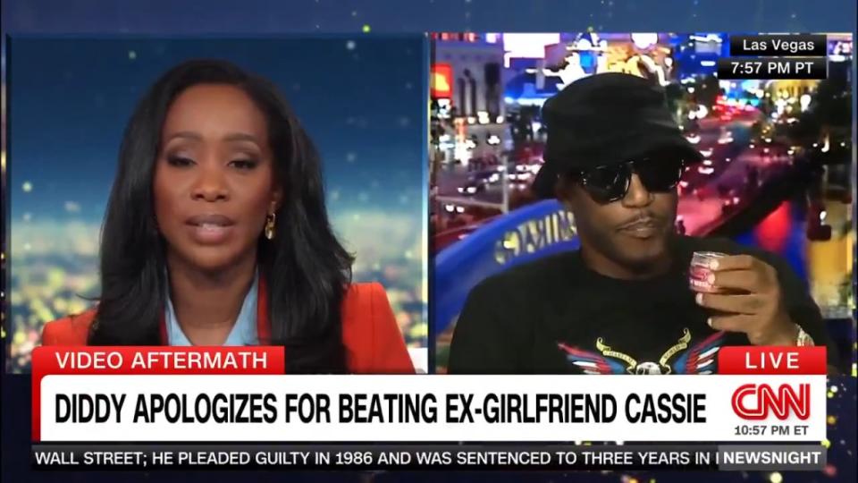 The rapper took a sip of PinkHorsePower — a supplement he owns that helps improve libido — live on air. CNN