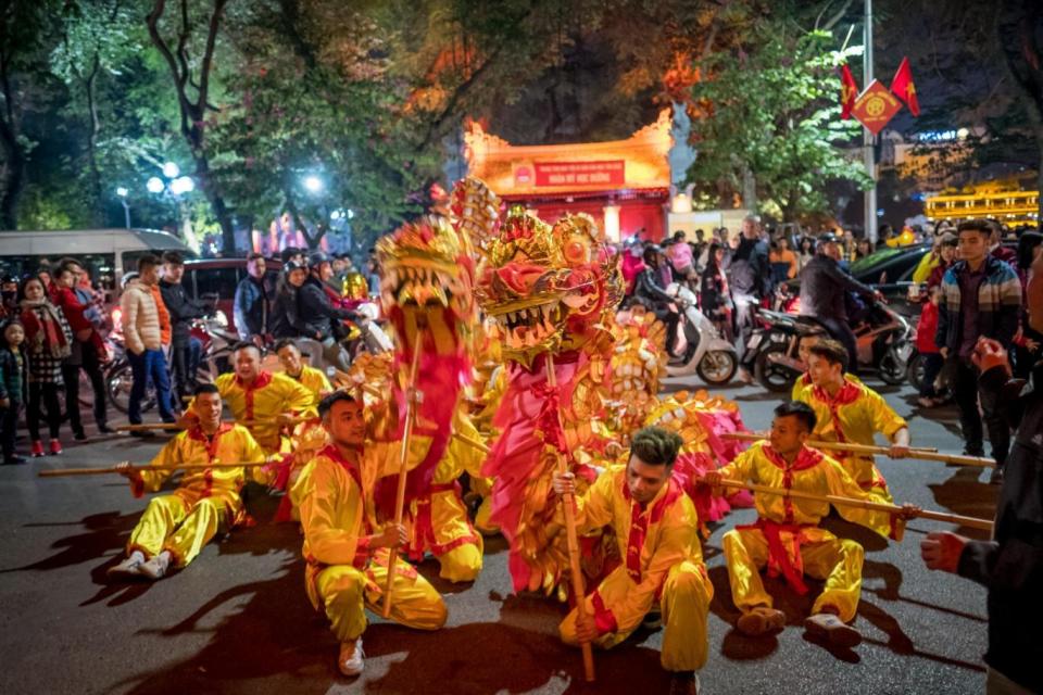 Celebration happening at Hanoi, the capital of Vietnam (Getty Images)