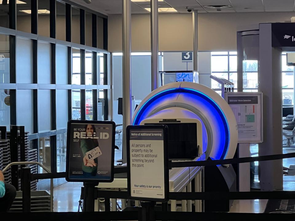 South Bend International Airport's new CT scanner allows TSA officers to look at bags and their contents in 3-D. The machine does not accept oversized luggage.