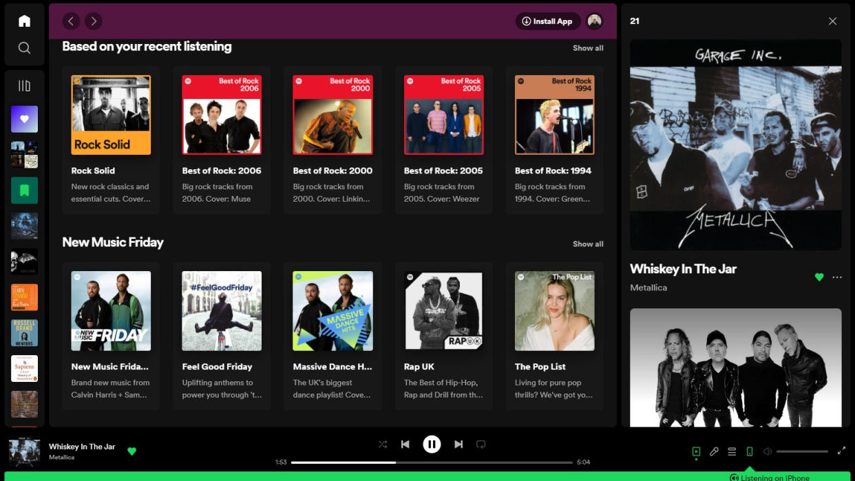  Spotify interface screenshot. 