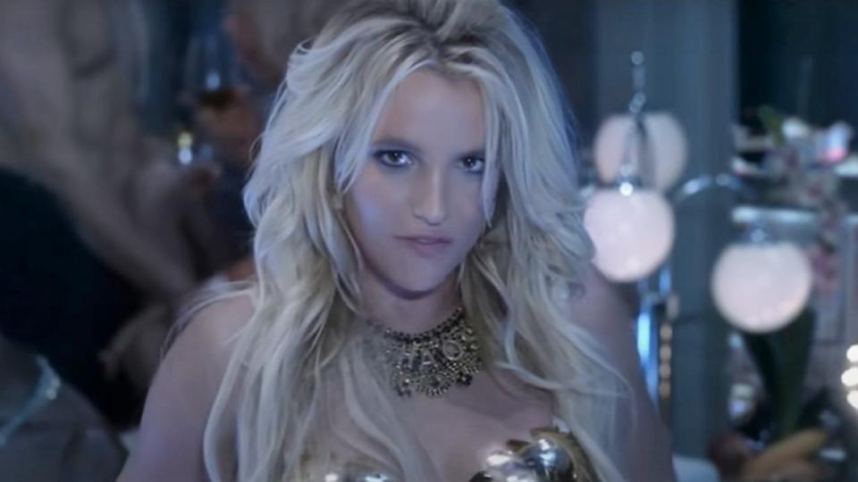  britney spears in the &quot;work bitch&quot; music video 