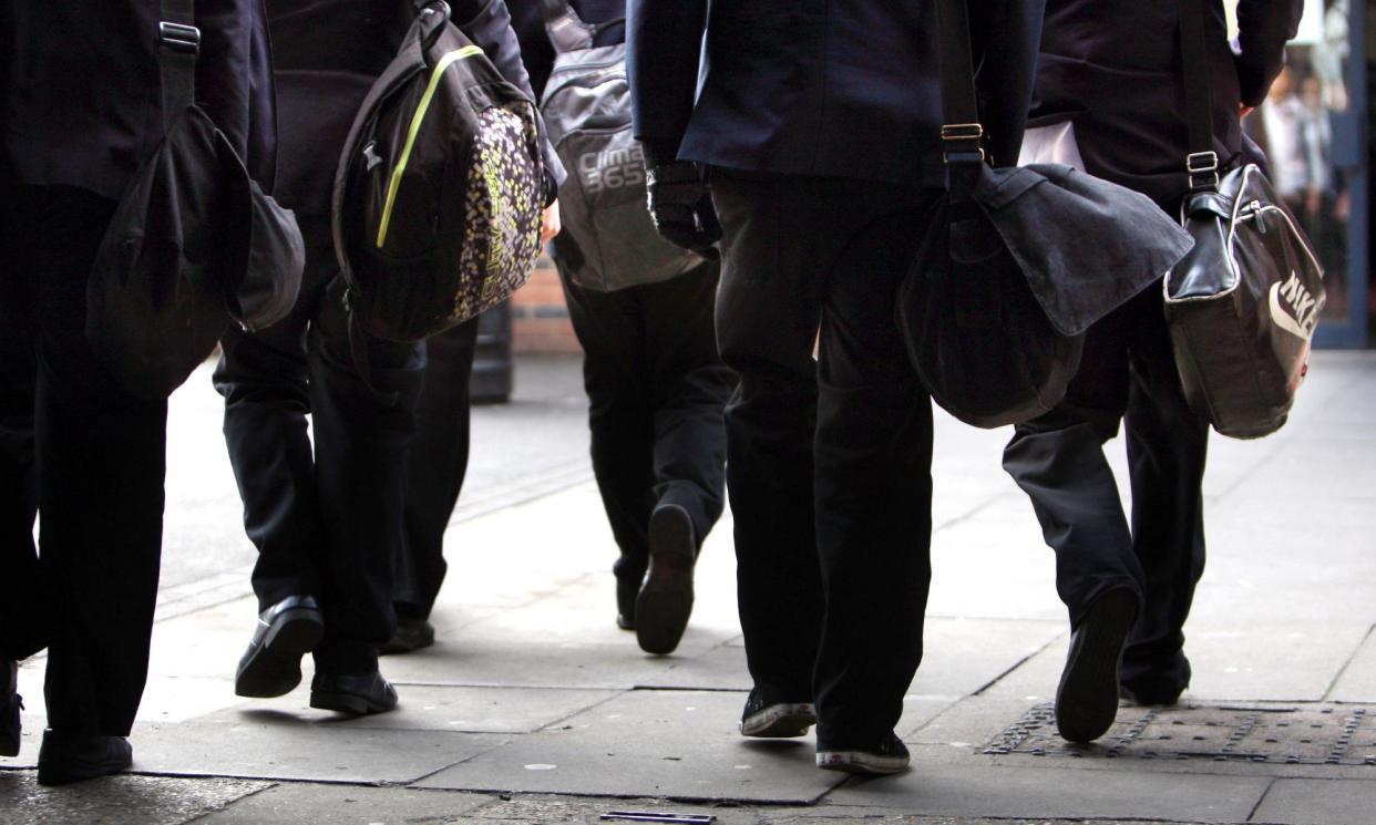 <span>‘Children who are excluded from school are more likely to end up offending and falling into the criminal justice system.’</span><span>Photograph: David Jones/PA</span>