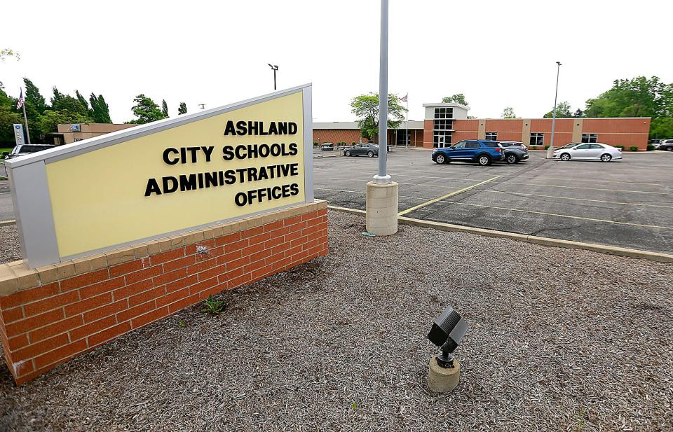 Ashland City Schools administrative offices on Claremont Avenue are seen here on Wednesday, May 25, 2022. TOM E. PUSKAR/TIMES-GAZETTE.COM