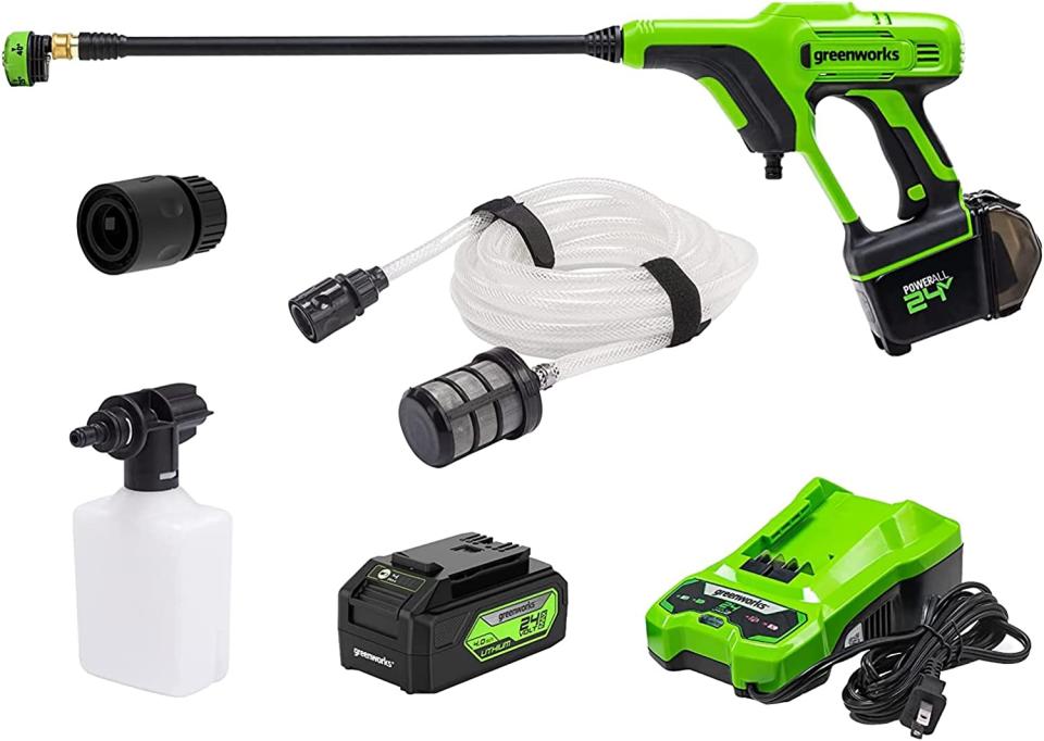 Greenworks 24v 600psi hogedrukreiniger kit.  Afbeelding via Amazon.