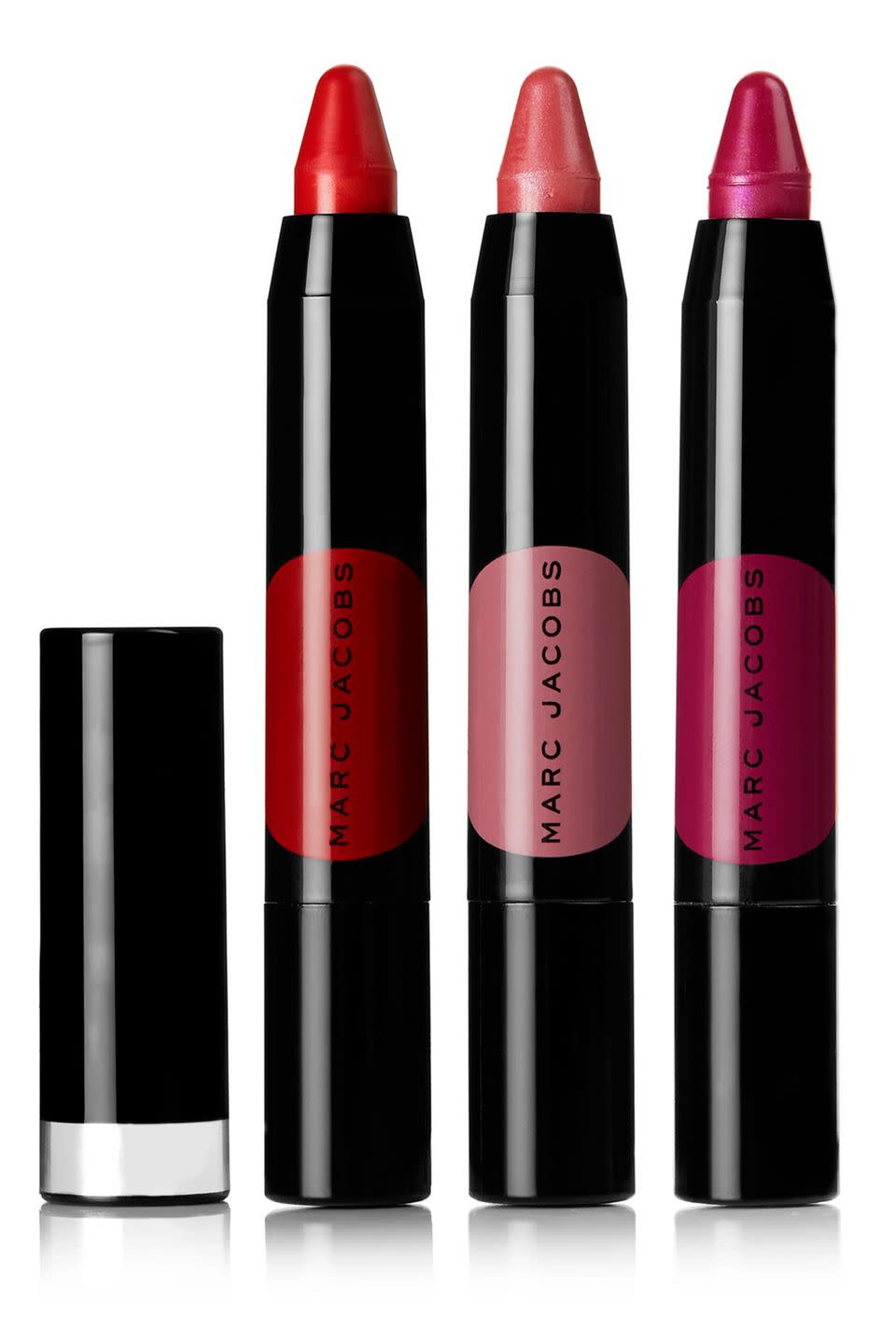 <p>Three of Marc Jacobs most iconic lip shades in one kit? Sign us up. </p><p><a rel="nofollow noopener" href="https://www.net-a-porter.com/gb/en/product/1091390/marc_jacobs_beauty/on-the-dot-3-piece-le-marc-liquid-lip-crayon-collection" target="_blank" data-ylk="slk:buy now;elm:context_link;itc:0;sec:content-canvas" class="link ">buy now</a></p>