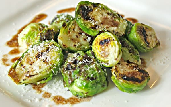 Photo: Average Betty<br> Grilled Brussels Sprouts<br><br> Always charming Average Betty says it best: "And I know, you’ve been hurt by Brussels Sprouts before. But it wasn’t their fault. They were over-cooked. These Grilled Brussels Sprouts want to make it up to you."<br><br> Recipe: <a href="http://www.averagebetty.com/recipes/grilled-brussels-sprouts-recipe/" rel="nofollow noopener" target="_blank" data-ylk="slk:Grilled Brussels Sprouts" class="link ">Grilled Brussels Sprouts</a>