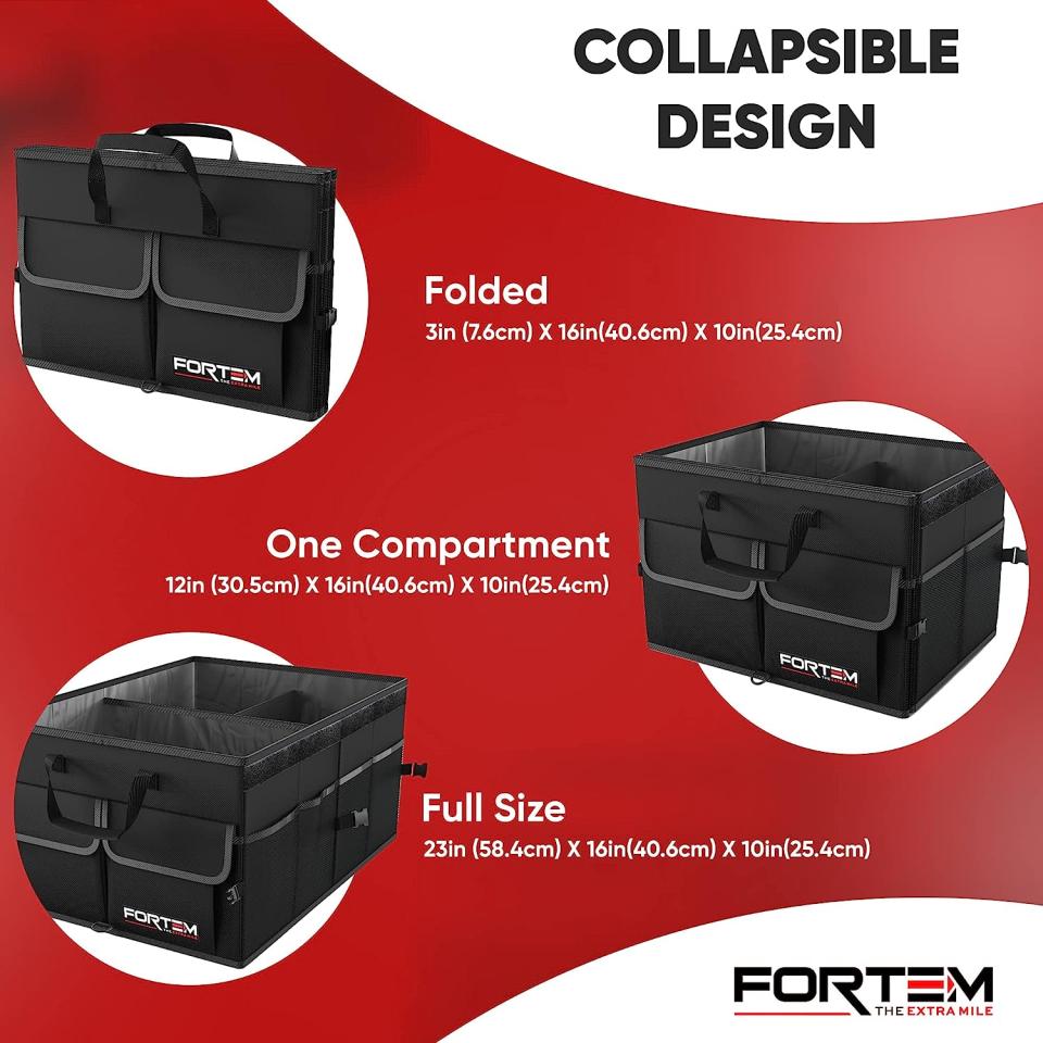 FORTEM 車用後車廂收納盒有三種盒體變化，滿足不同使用需求。