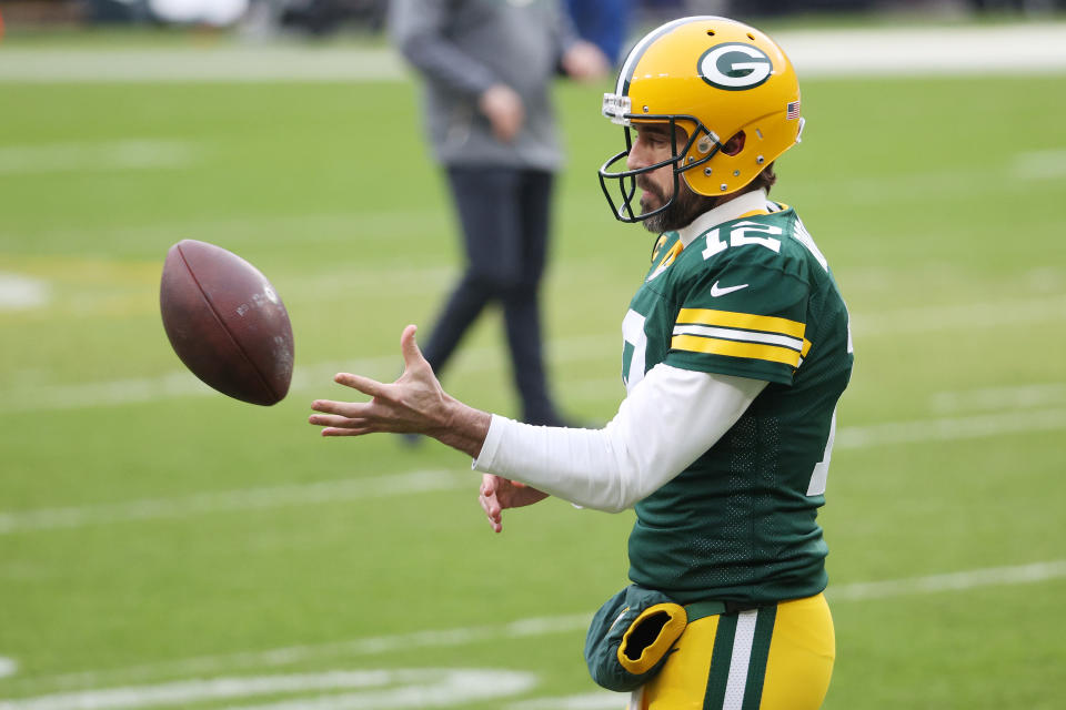 A report said Aaron Rodgers plans to play for the Packers in 2021. (Photo by Dylan Buell/Getty Images)