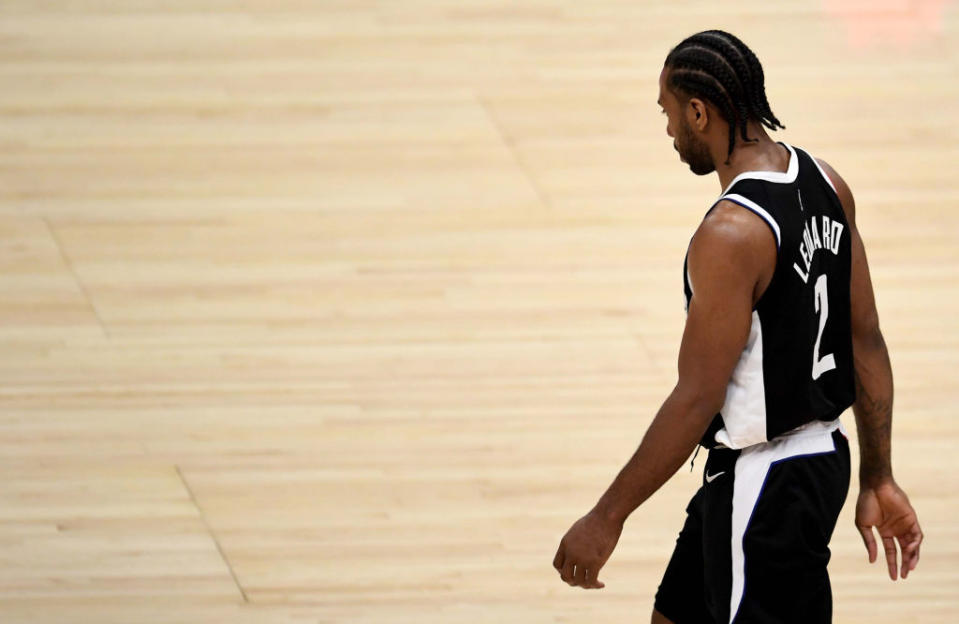 So far, at least, Kawhi Leonard's stint with the Clippers has been a disappointing one. (Getty)