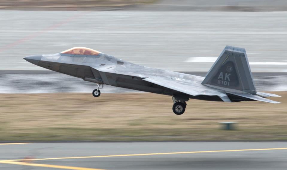 An Air Force F-22 Raptor stealth fighter. <em>USAF</em>