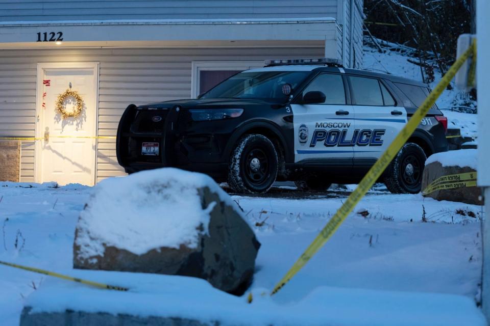 The home where the four students were murdered (Copyright 2022 The Associated Press. All rights reserved.)
